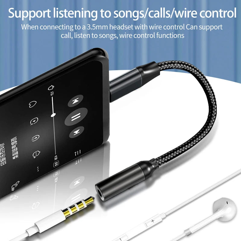 Adaptateur audio USB-C vers Jack 3,5 mm pour iPhone 15 / 15 Pro Max, Samsung Galaxy, Huawei, Xiaomi