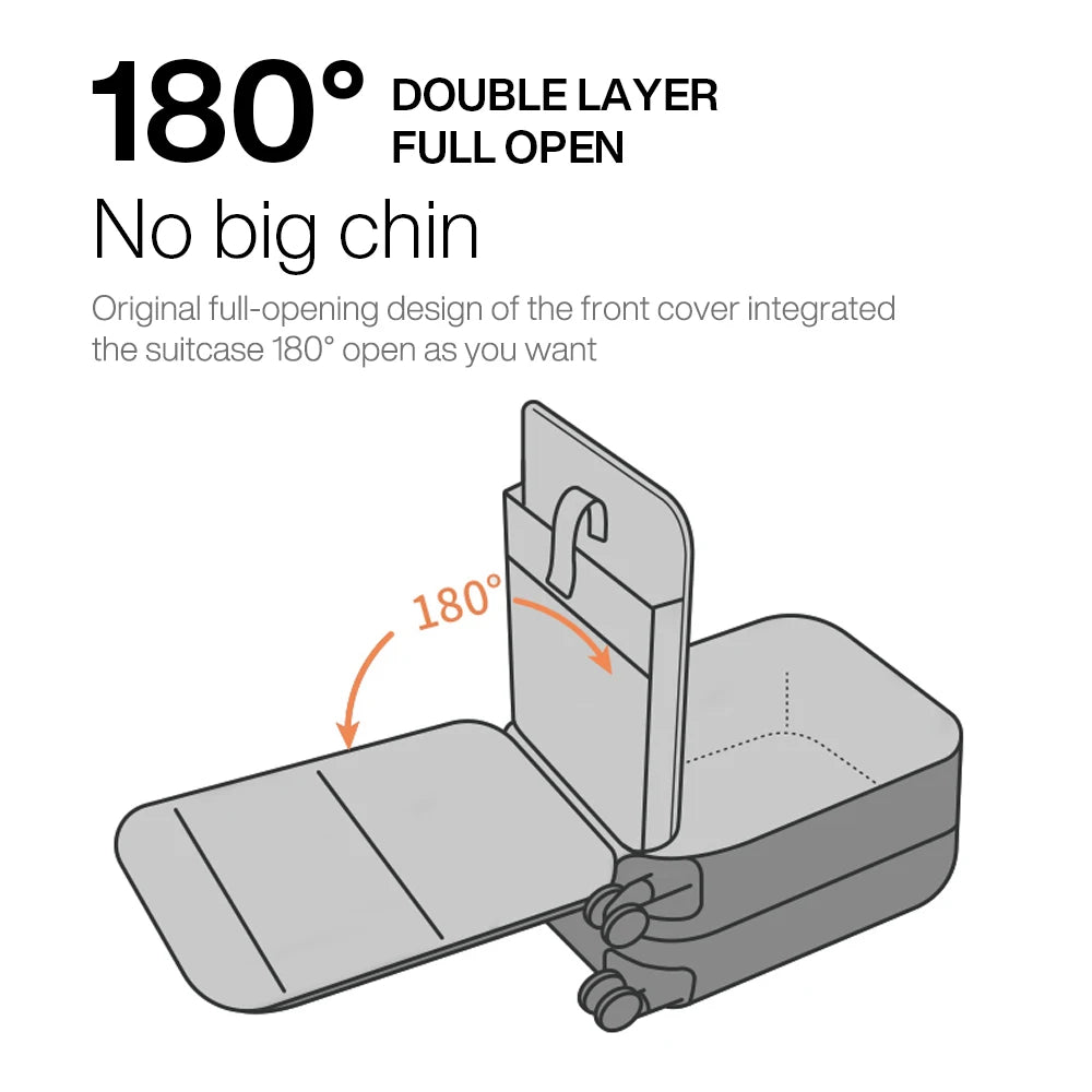 Valise Mixi 2023 – Bagage à main 18'' / 20'' avec cadre en aluminium et compartiment pour ordinateur portable