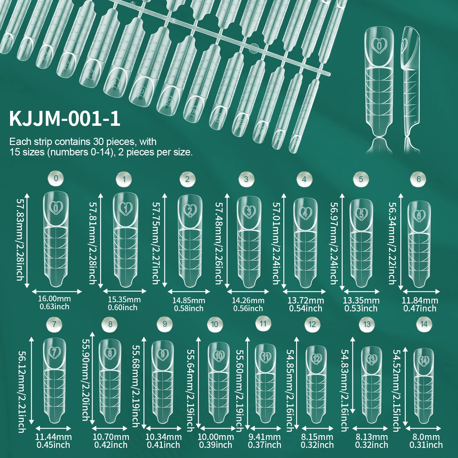 Schablonen für Nagelverlängerungen French Line - Dual Forms French Nailpop 60 bis 150 Stk.