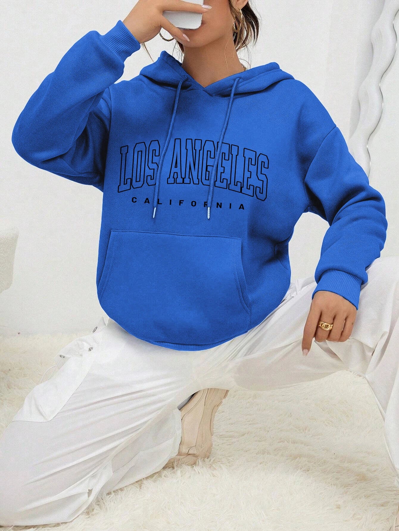 Sweats à capuche Style américain sweat à capuche décontracté Hip Hop Los Angeles Art lettre conception femmes