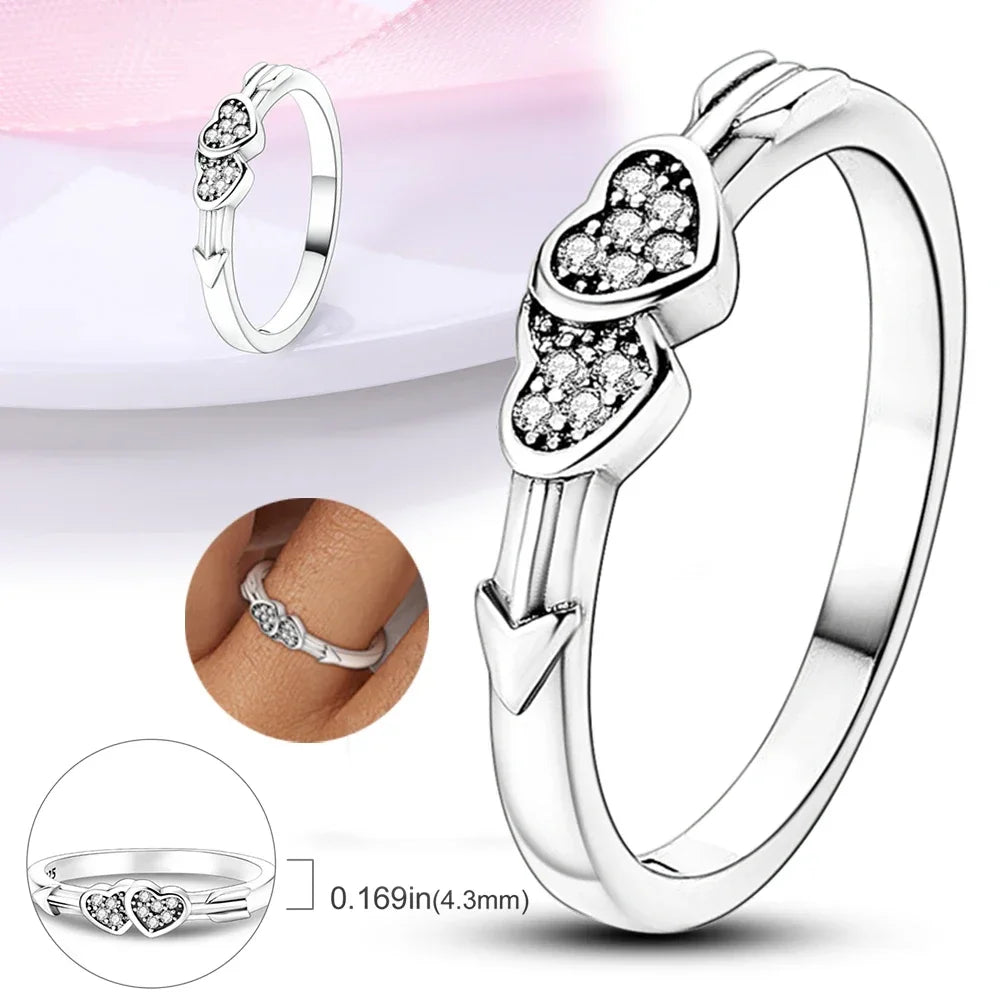 Colorful Zircon Sun Moon Star Stackable Rings for Women.