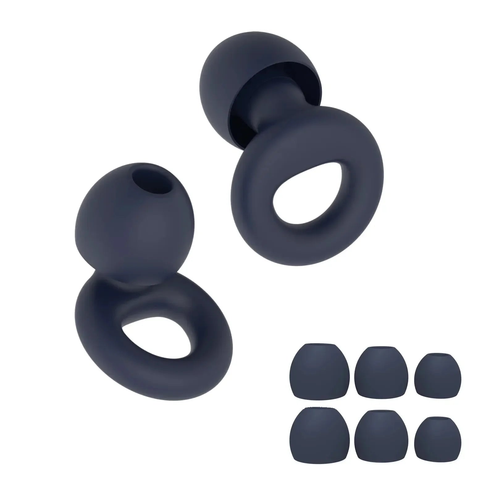 Bouchons d'oreille silencieux pour la réduction du bruit HUAK, 8 embouts en XS, S, M, L, super doux, protection auditive réutilisable pour le sommeil, la natation, le travail