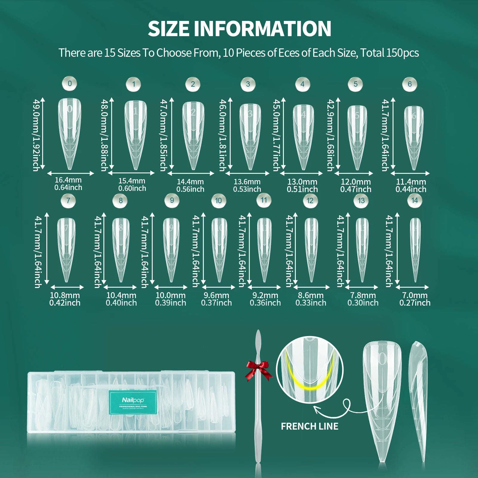 Gel Poly Acrylique avec Pointes Intégrées et Formes Réutilisables – 15 Tailles