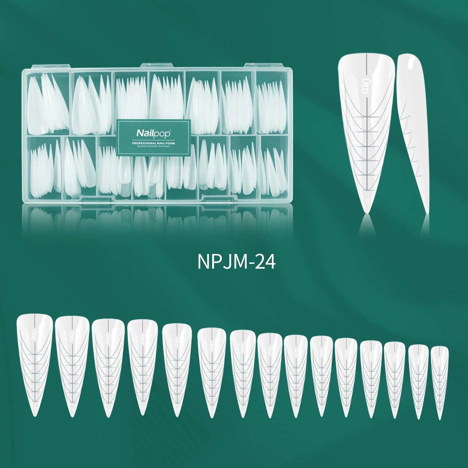 Effet Manucure Française Rapide, Réutilisables - Nailpop Formes Doubles pour Ongles 150 pièces