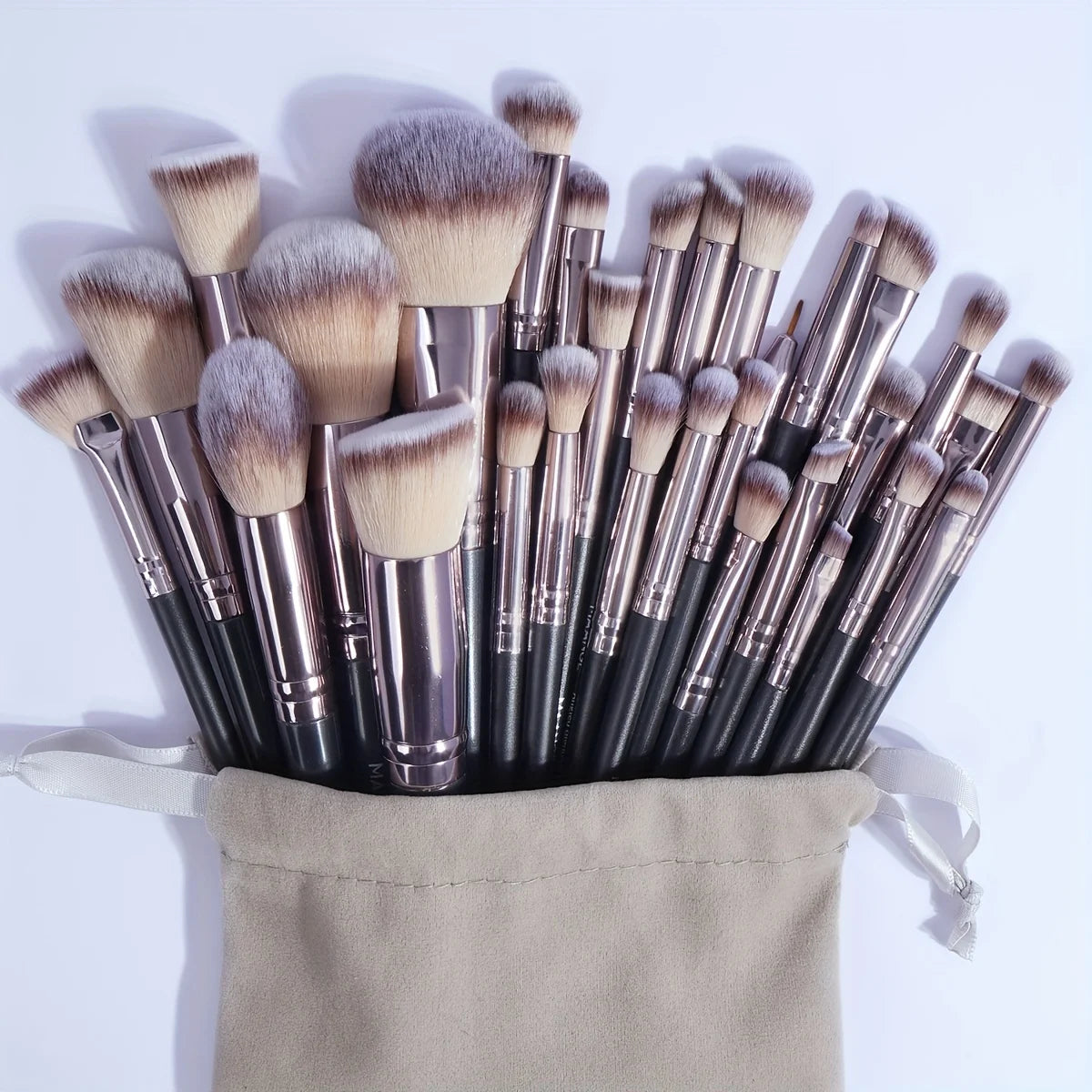 Pinceaux de maquillage professionnels MAANGE, outils de beauté avec sac, fond de teint, correcteur pour les yeux, poudre de fard à joues, 30 pièces