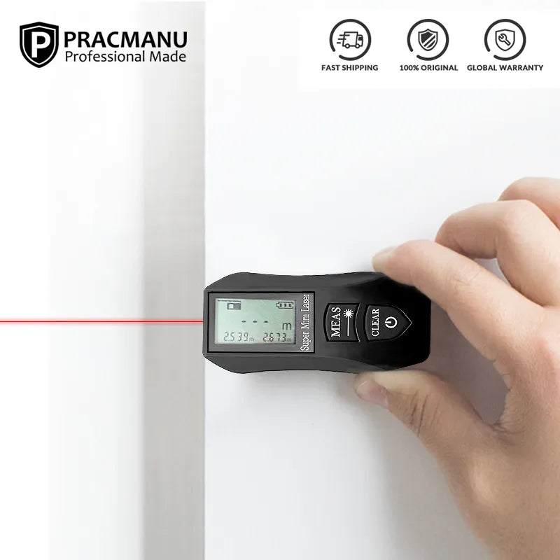 High Precision Digital Laser Distance Meter USB Rechargeable Construction Tool 30m