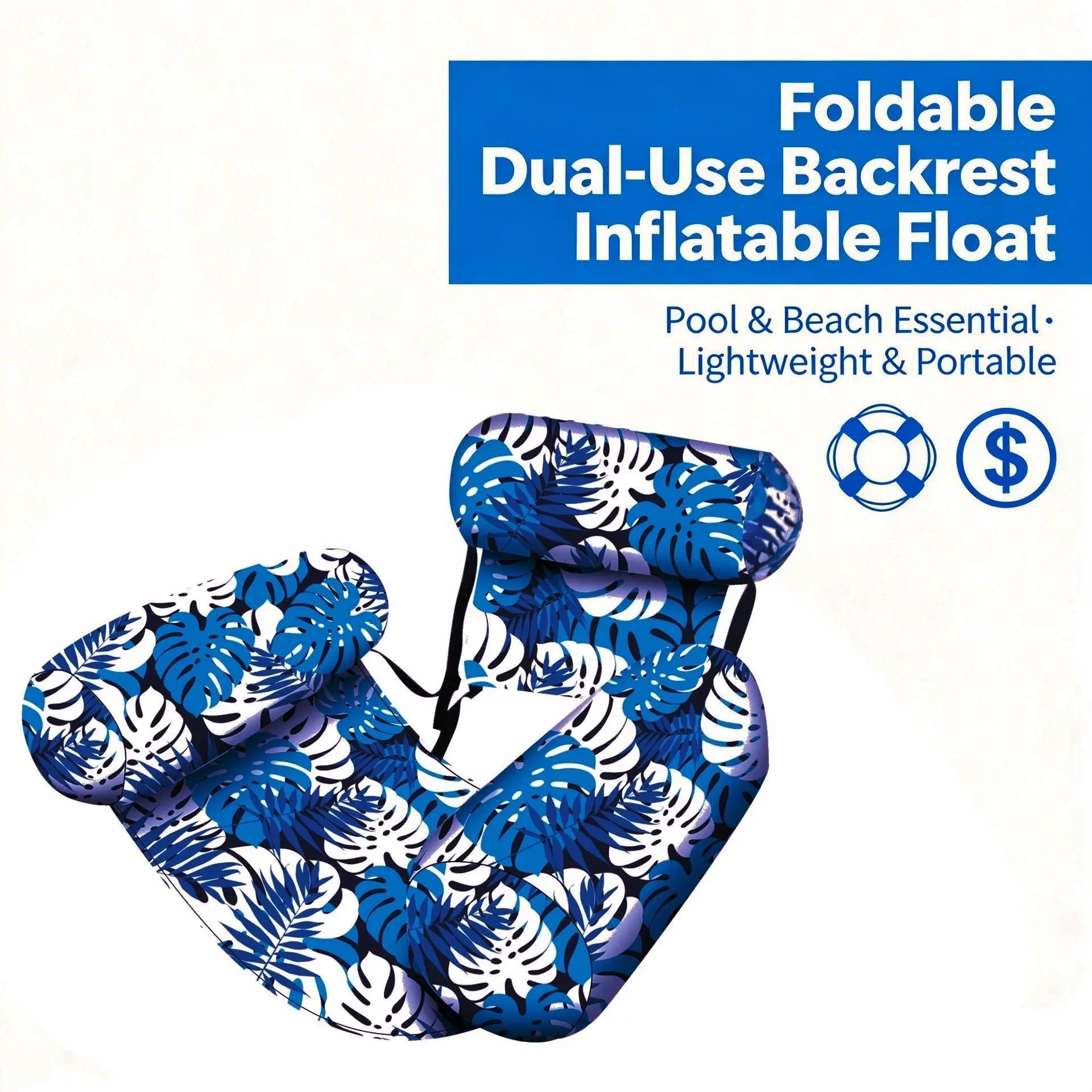 Chaise longue flottante gonflable pour adulte