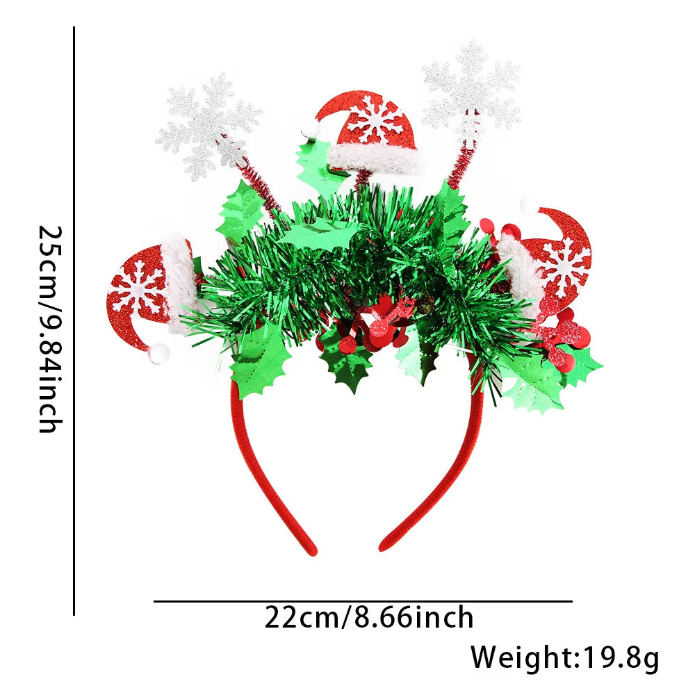 Serre-tête décoratif, Bandeaux du Nouvel An et de Noël  - Cerceaux pour cheveux de bonhomme de neige de renne