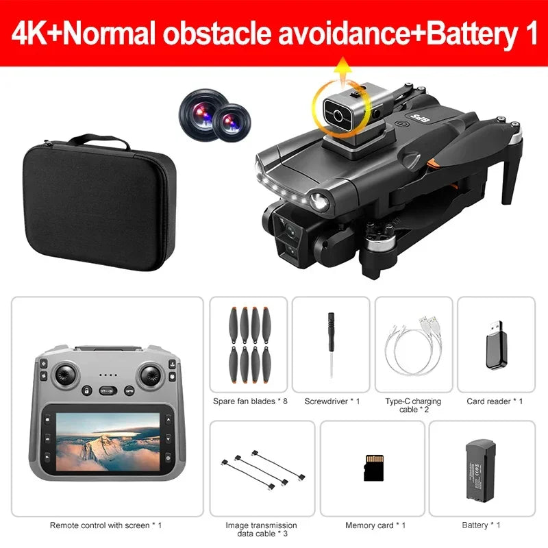 Drone GPS V198MAX 5G 8K – Double caméra, écran intégré, évitement d’obstacles laser