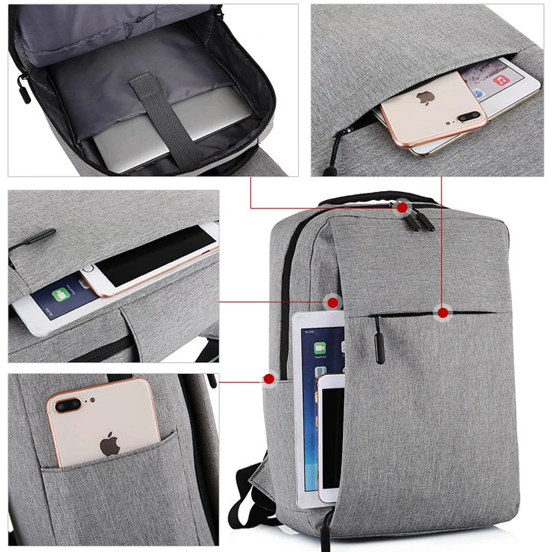 Sac à dos étanche en Nylon pour hommes, pour ordinateur portable de 15.6 pouces, avec chargeur Usb, idéal pour l'école