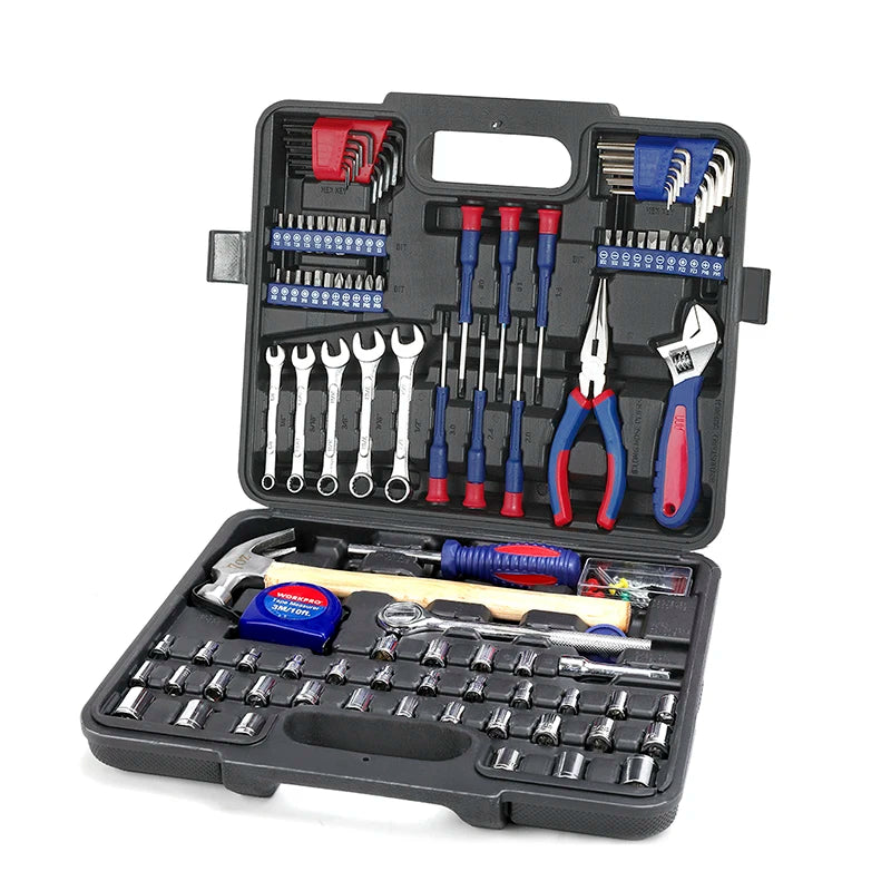 165Pcs Home Hand Tool Set with Strong Carrying Toolbox Screwdriver Pliers Socket Household Repair 