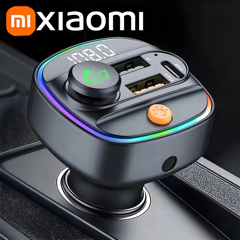 Bluetooth 5.3 FM Transmitter Freisprecheinrichtung Auto AUX Radio Modulator MP3 Player mit Schnellladeadapter Autozubehör 