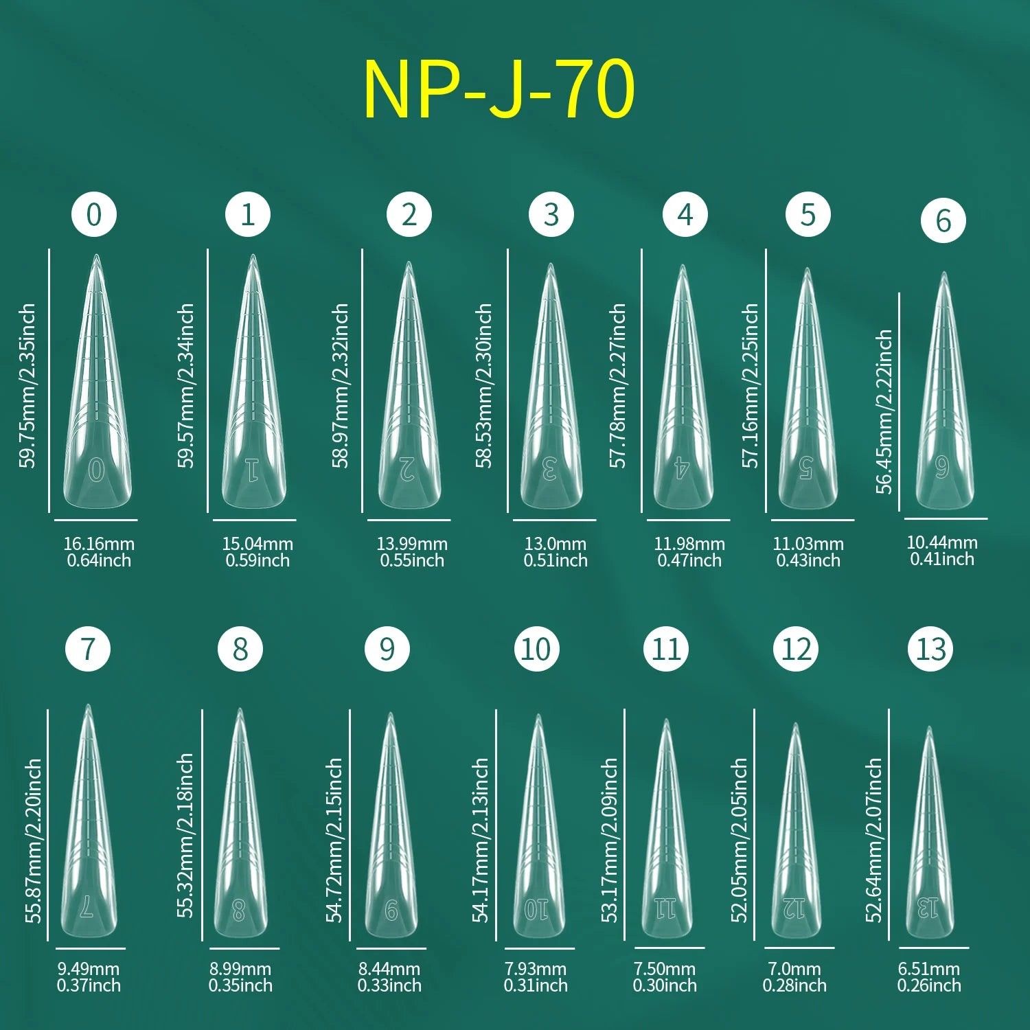 Kit de formes d’ongles doubles 6 en 1, 168 pièces