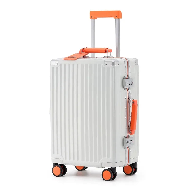 Valise rigide en PC + ABS avec cadre en aluminium SUSHIMU – bagage à roulettes avec verrouillage TSA, 20, 24, 26 et 28 pouces