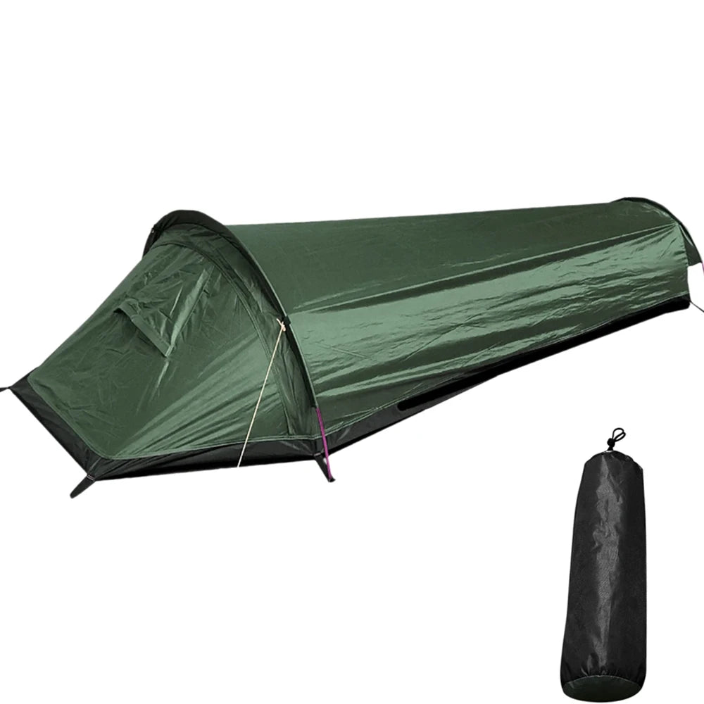 Tente de camping en plein air, sac de couchage, léger, simple