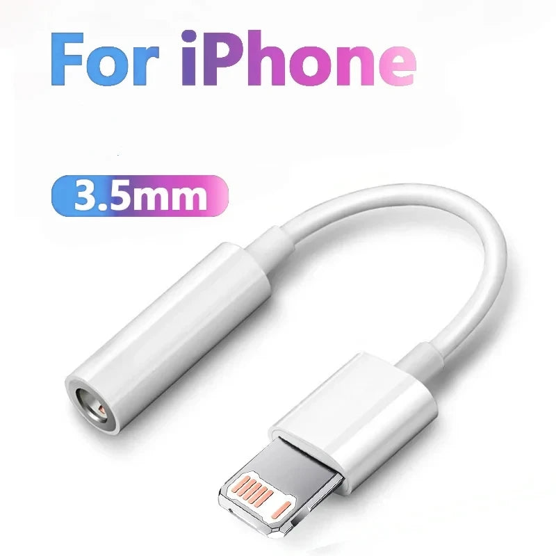 Adaptateur de casque d'origine pour iPhone 14 13 12 11 Pro, séparateur Audio Aux, éclairage à adaptateur 3.5mm, câble de prise pour écouteurs