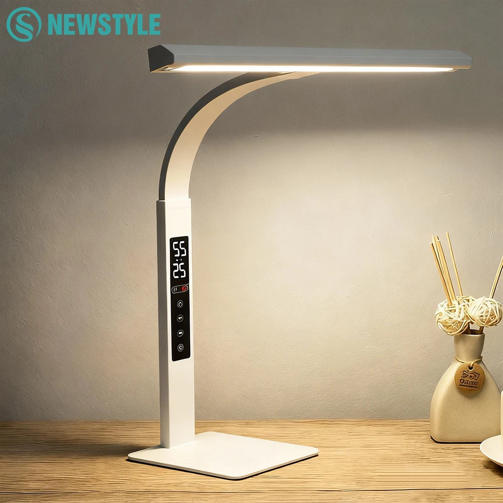 LED-Vollspektrum-Schreibtischlampe T36 – 360° Digitalanzeige und Touch-Dimmung