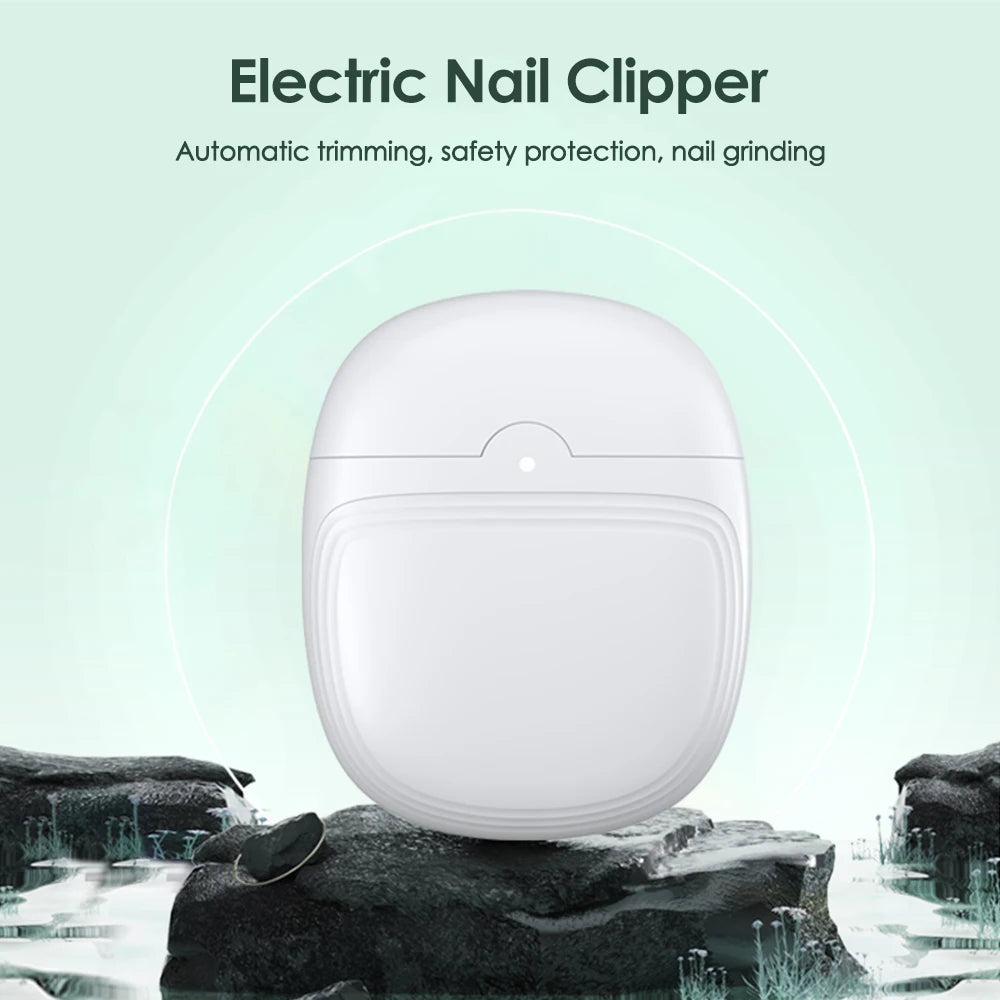 Ciseaux à ongles électriques Mini coupe-ongles rechargeables pour enfants adultes Coupe-ongles automatique Manucure Polissage avec lumière