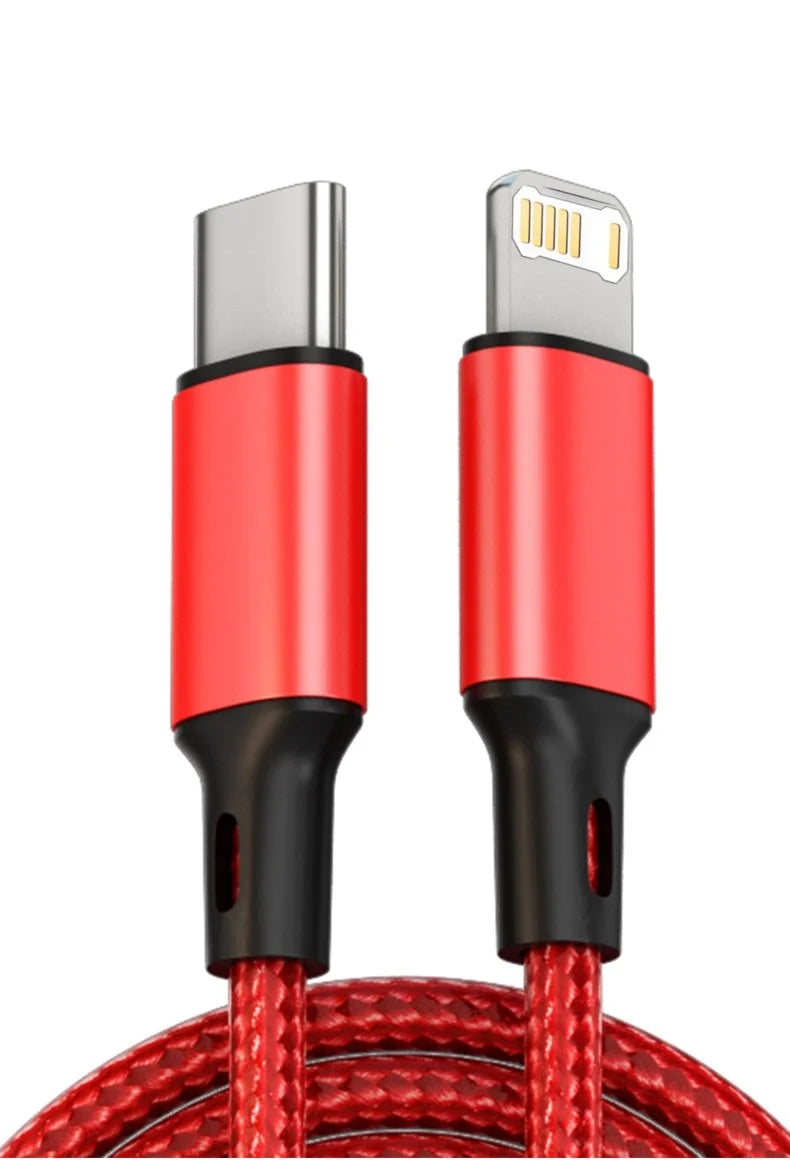 Câble USB PD 30W pour iPhone 14 / 13 / 12 / 11 Pro Max / 7 / 8 / 14 Plus / XS / XR – charge rapide, câble USB-C