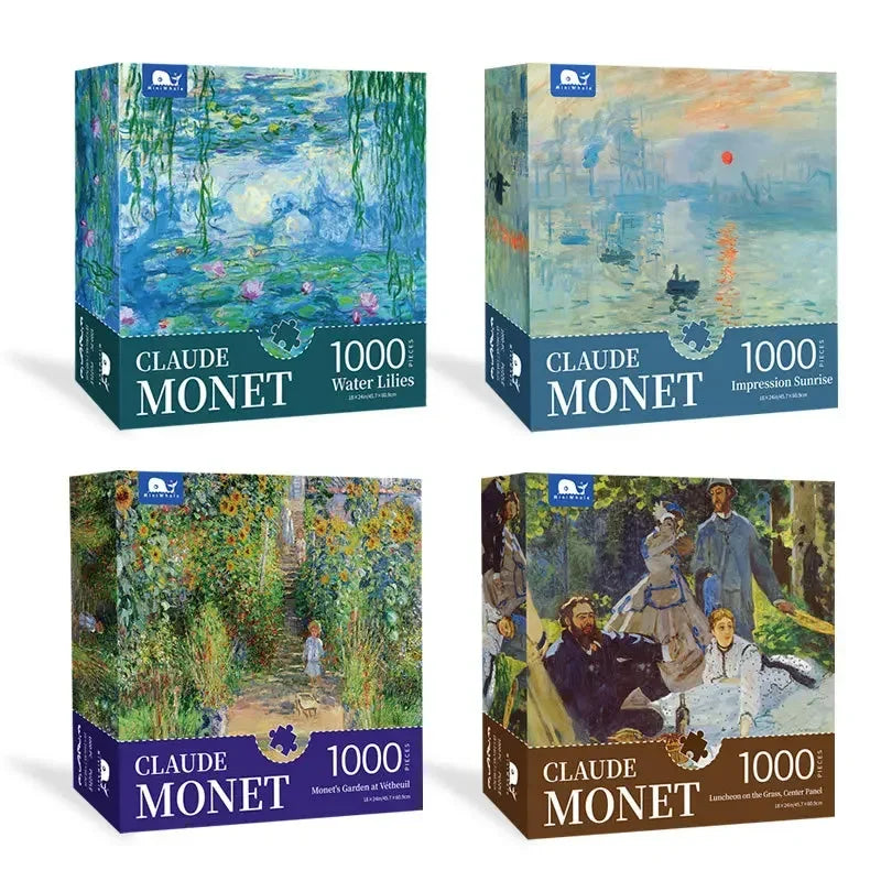 Puzzle Monet 1000 pièces pour Adultes et Enfants, Jeu Familial, Peinture à l'Huile, Décoration de la Maison