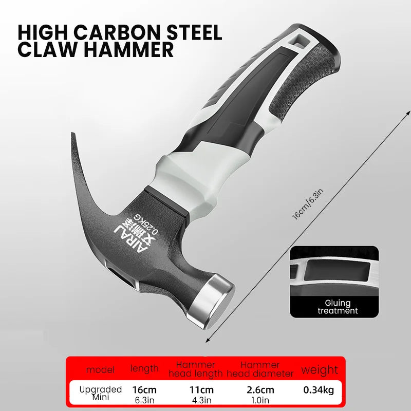 Multifunctional Mini Claw Hammer, Anti-Slip and Shockproof, Professional Grade Magnetic Calculation Hand Tool