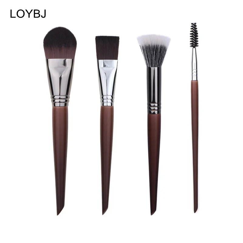 Pinceau à fond de teint plat LOYBJ, brosse de maquillage, poils de chèvre, pointillé, fard à joues, sourcils, cils, outil cosmétique