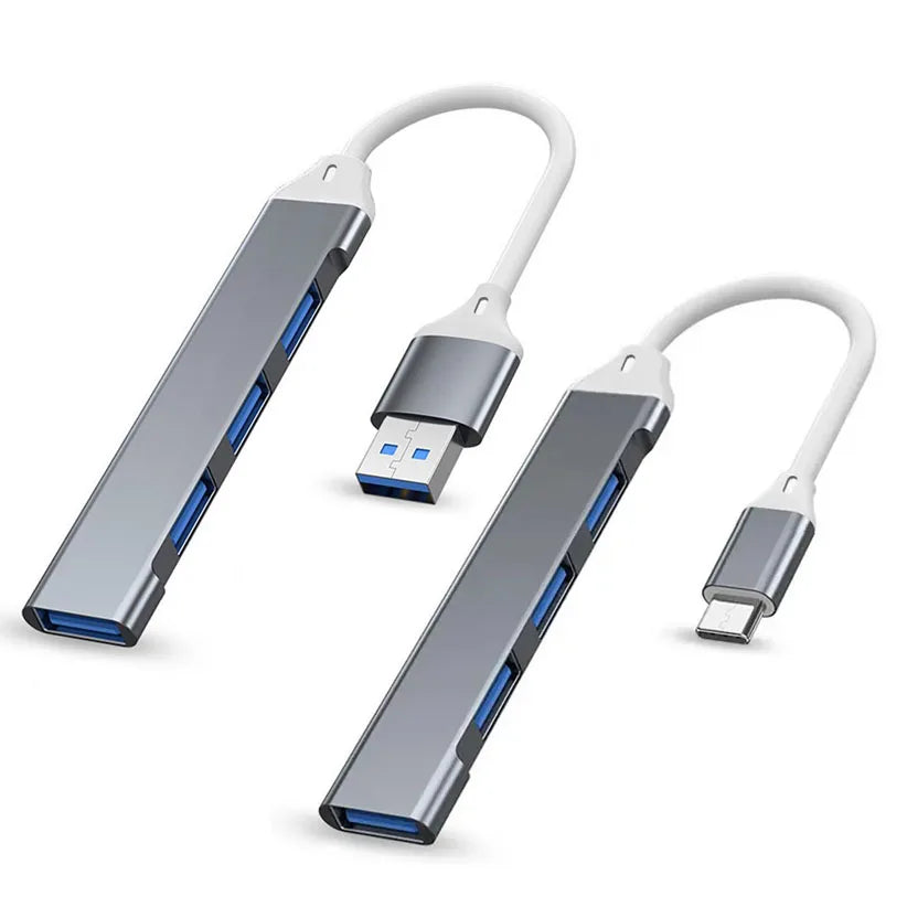 Airies USB 3.0 4 Port High Speed ​​Type-C Splitter 5Gbps for PC Computer Accessories Multiport HUB 4 USB 3.0 2.0 Ports