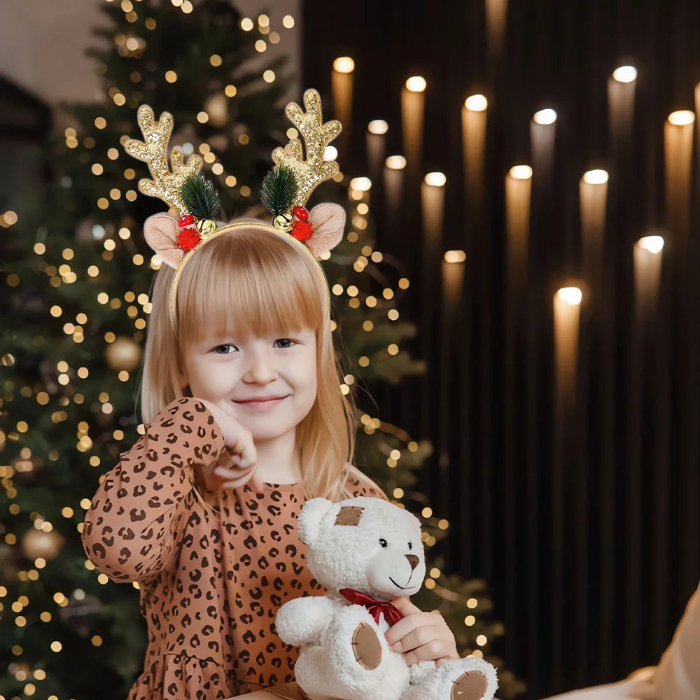 Serre-tête décoratif, Bande de sauna de bois de Noël avec cloches, décoration de fête