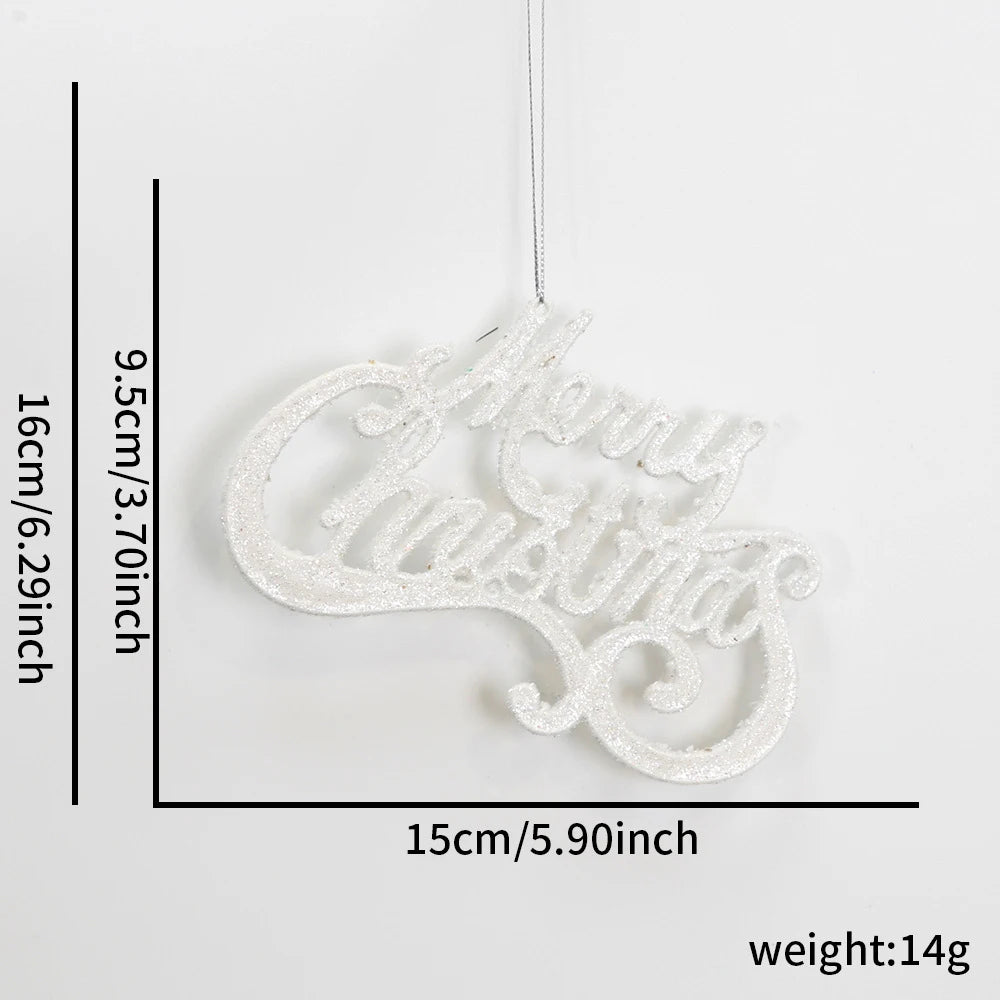 Ornements de lettre de joyeux Noël, décoration d'arbre de Noël, décoration d'intérieur