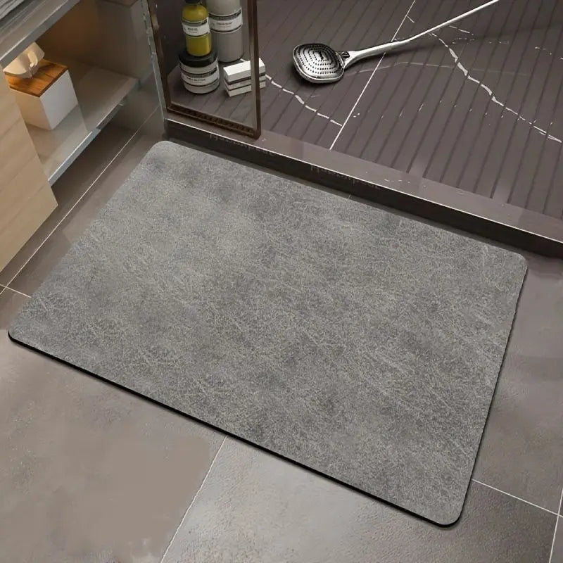 Solid Color Bath Mat, Super Absorbent Quick Drying Rug, Non Slip Entrance Mat, Decorative Doormat for Living Room Indoor