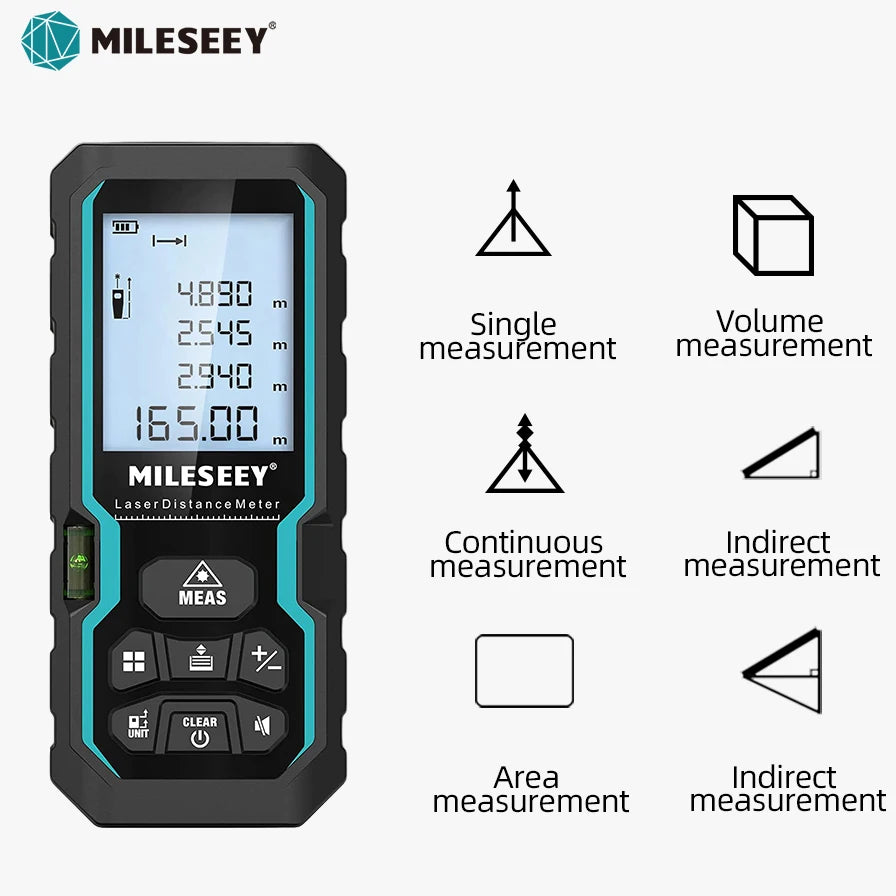 Laser Meter, Laser Rangefinder, IP54 Laser Tape Measure 40M 60M 80M 100M, Electronic Ruler, Useful Measuring Tool 