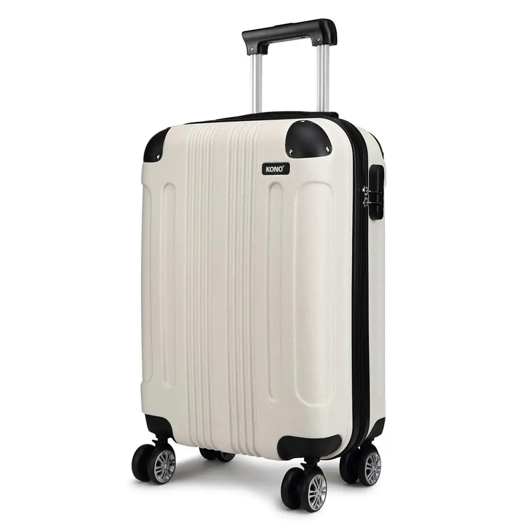 Valise trolley légère et rigide avec 4 roues jumelles KONO – Matériau ABS