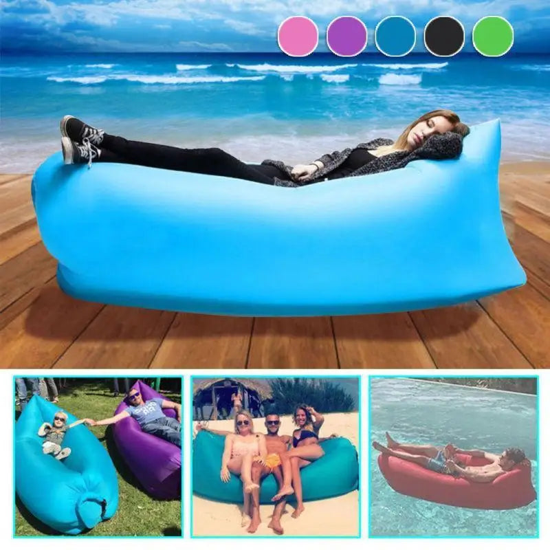 Inflatable Sofa Cushion for Camping Air Tent Bed Sleeping Bag Lazy Beach Mattress Folding Lounger Garden Outdoor Furniture