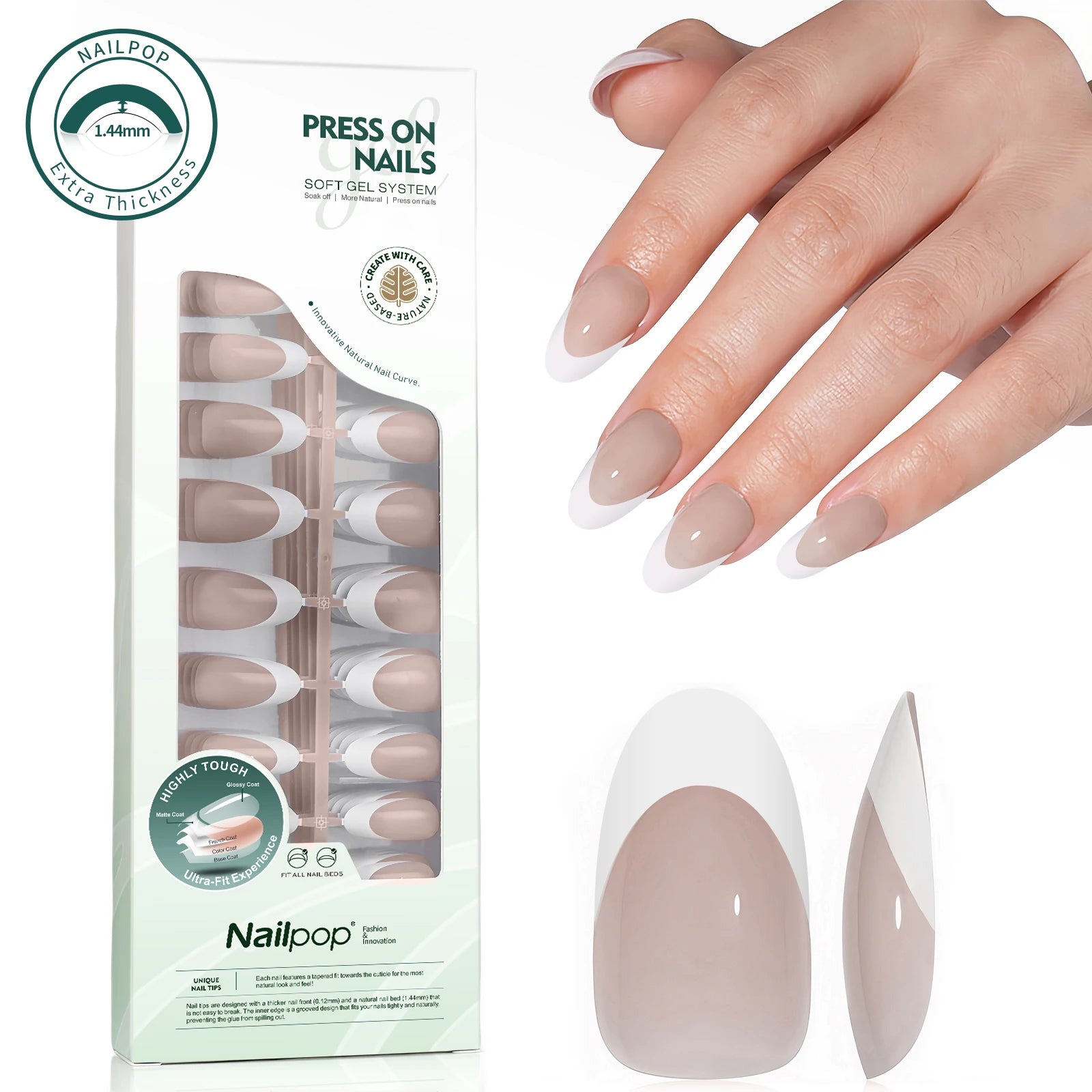 Press On Français Ultra Fit 140 pcs