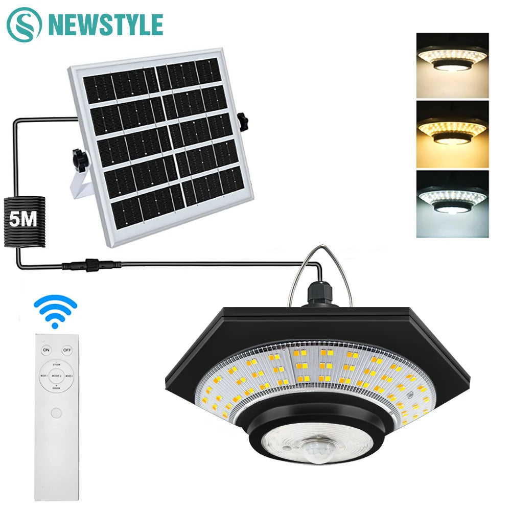 Wasserdichte Solar-Hängeleuchten – 288 LEDs mit Bewegungsmelder