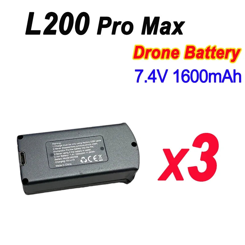 Batterie originale LYZRC L200 PRO MAX 4K 7.4V 1600mAh pour Drone