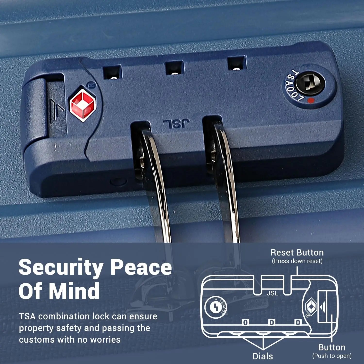 Valises de voyage British Traveller, 3 pièces, PP, serrure TSA et 4 roues pivotantes