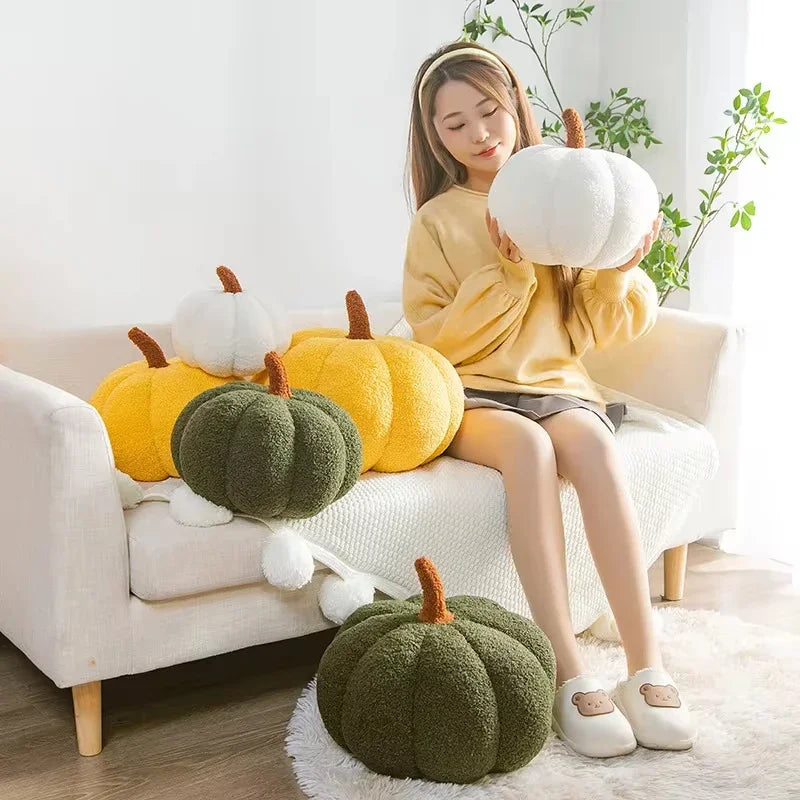 Halloween Pumpkin Soft Plush Pillow for Decoration, Stuffed Cushion, Soothing Cushion 