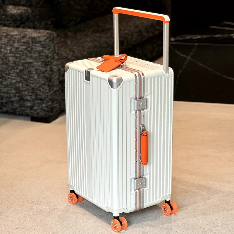 Valise rigide en PC avec poignée télescopique à tube large SUSHIMU – bagage à roulettes extensible, 20, 24, 26 et 28 pouces