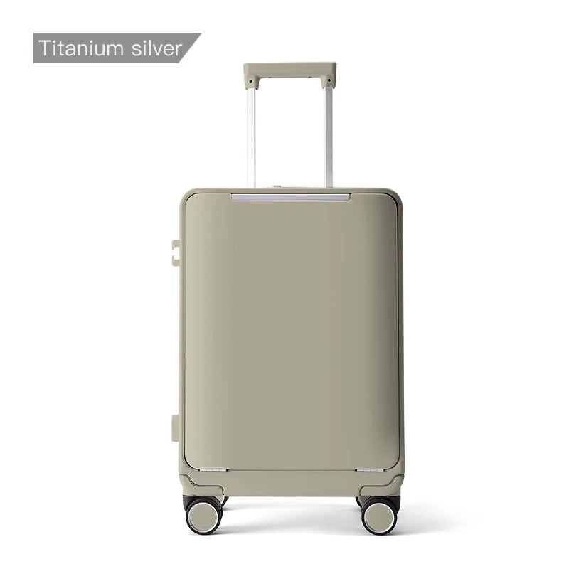 Valise SUSHIMU – Roulettes avec cadre en aluminium, ouverture avant personnalisée, cabine 20 et 24 pouces