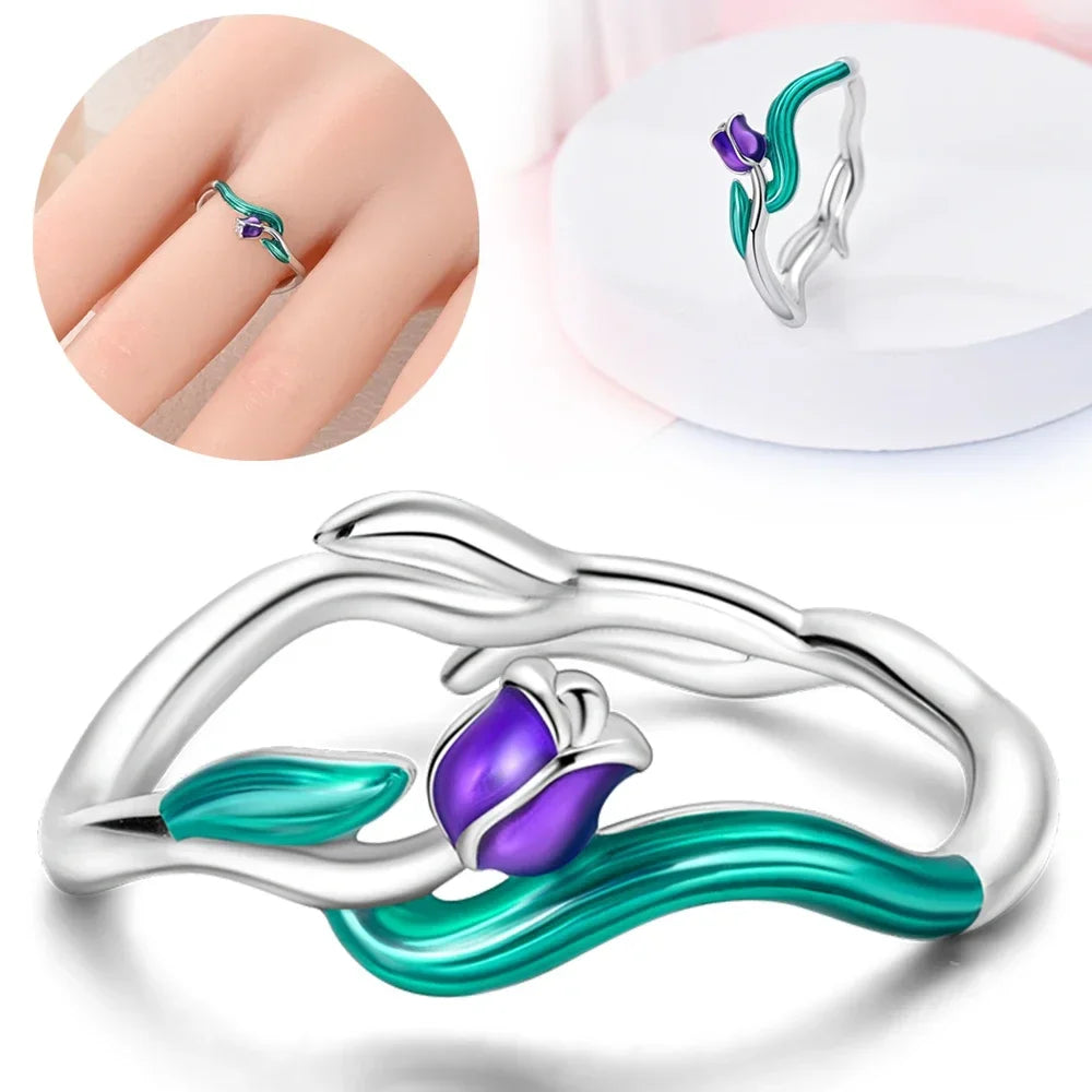 Colorful Zircon Sun Moon Star Stackable Rings for Women.