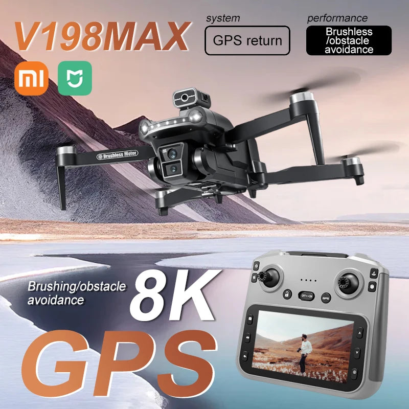 Drone Xiaomi Mijia V198MAX – 8K, FPV, Laser Évitement d’Obstacles, Moteur Brushless, Pliable