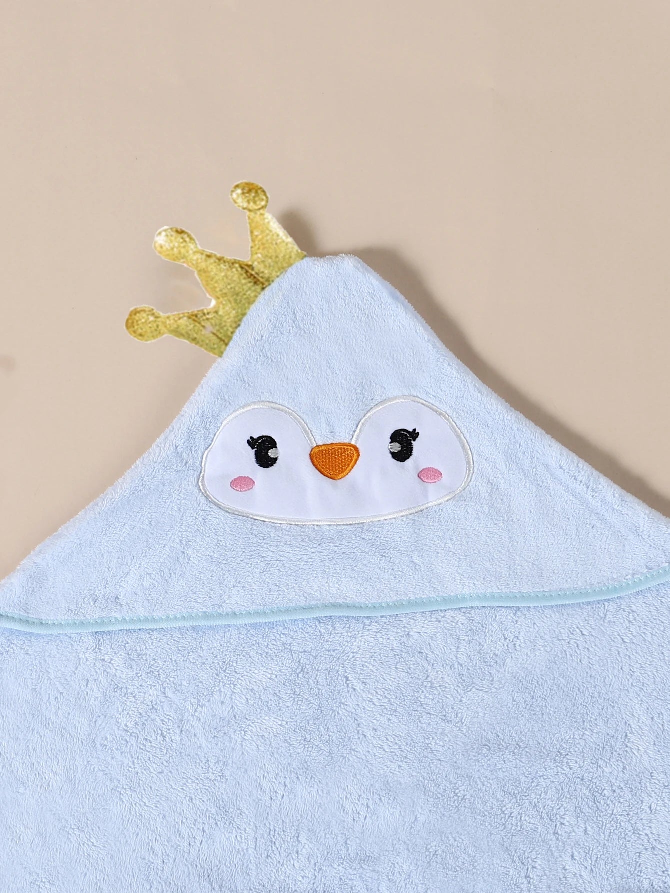 Baby Hooded Polyester Fiber Bath Towel Newborn Bathrobe Swaddle Blanket for Girls 80x80cm Pack