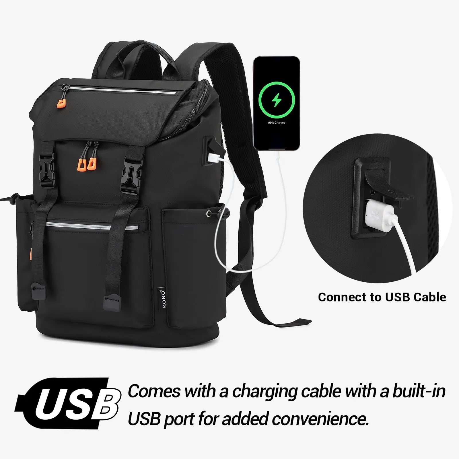 Sac à dos étanche pour homme KONO – voyage, week-end et sport