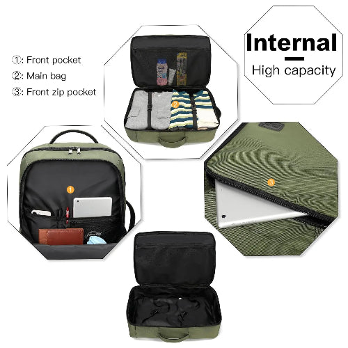 Sac à dos de voyage 38L KONO – bagage à main, imperméable et résistant, 55x35x20 cm