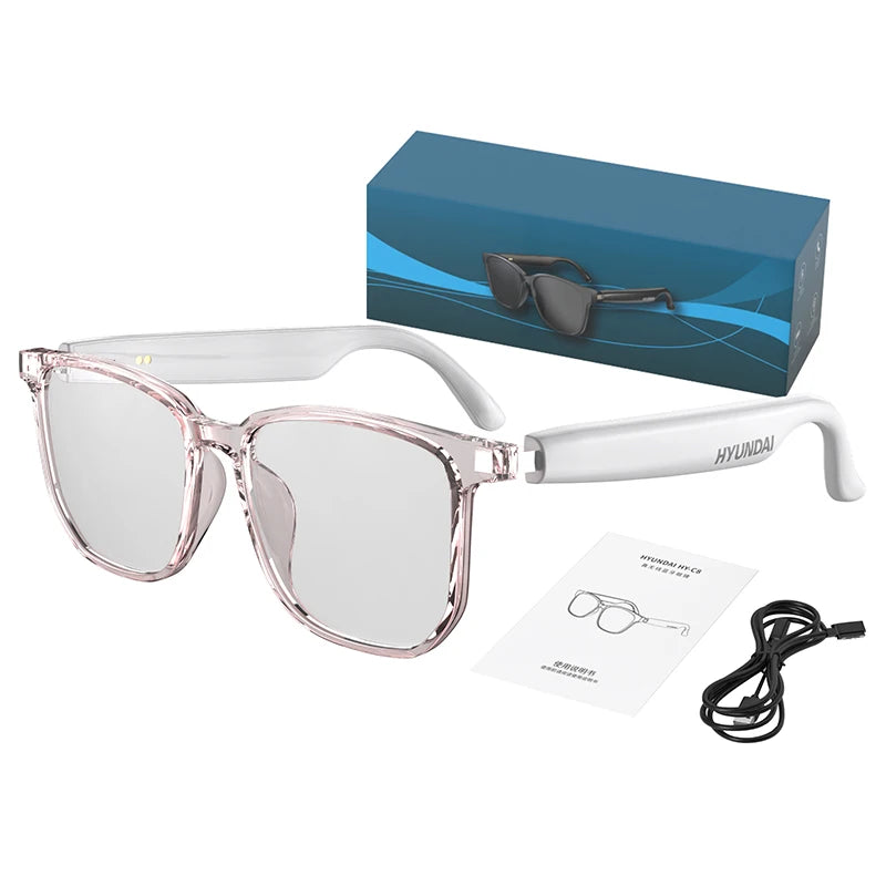 Lunettes intelligentes HY-C8 AI Traducteur de langue intelligent en temps réel Bluetooth sans fil, Lunettes de soleil intelligentes Hommes Femmes