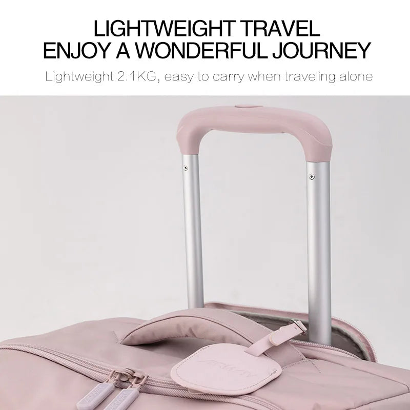 Valise à roulettes Oxford Grill en tissu SUSHIMU – bagage souple avec serrure, 20, 24 et 26 pouces