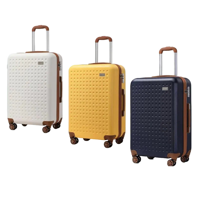 KONO Étui rigide 100% ABS, valise à roulettes 8 roues spinner, serrure TSA pour bagage à main et voyage