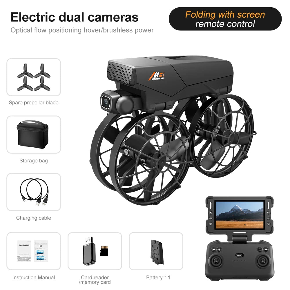 M8 Drone 8K – Caméra HD, Écran Télécommande FPV, Vol Stationnaire, Quadrirotor Pliable