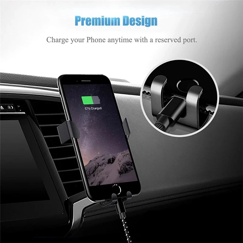 Car Phone Holder GPS Mount for iPhone 14 Xiaomi Samsung